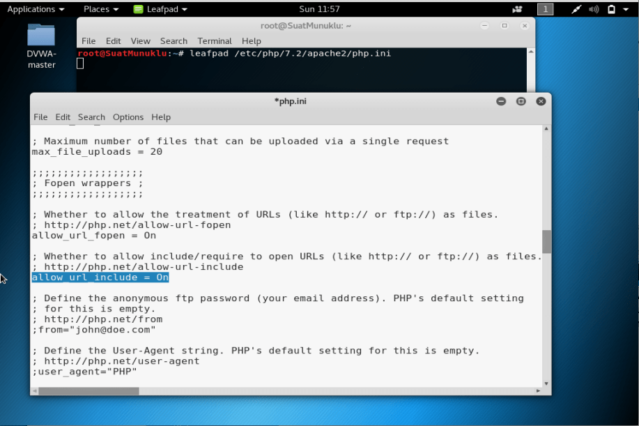 DVWA nedir ve Kali Linux'a Kurulumu