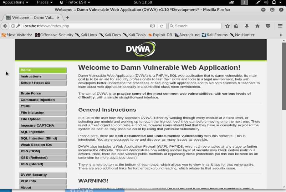 DVWA nedir ve Kali Linux'a Kurulumu