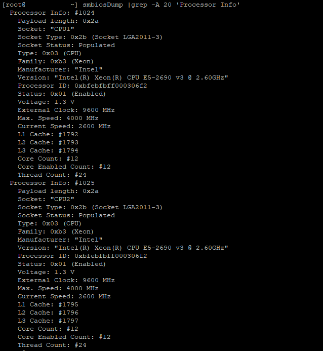 ESX Cli ile system info , memory info , processor info bilgilerini öğrenmek